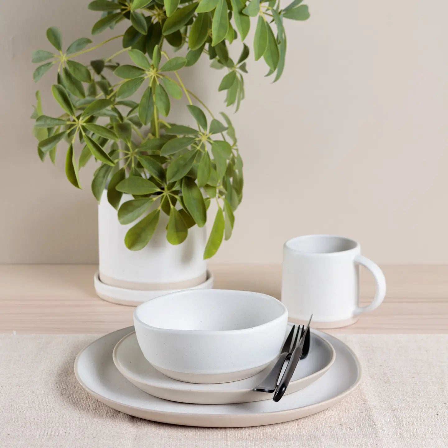 Dinner Service - Oatmeal (18 pieces).