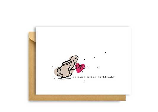 “WELCOME TO THE WORLD BABY" CARD.