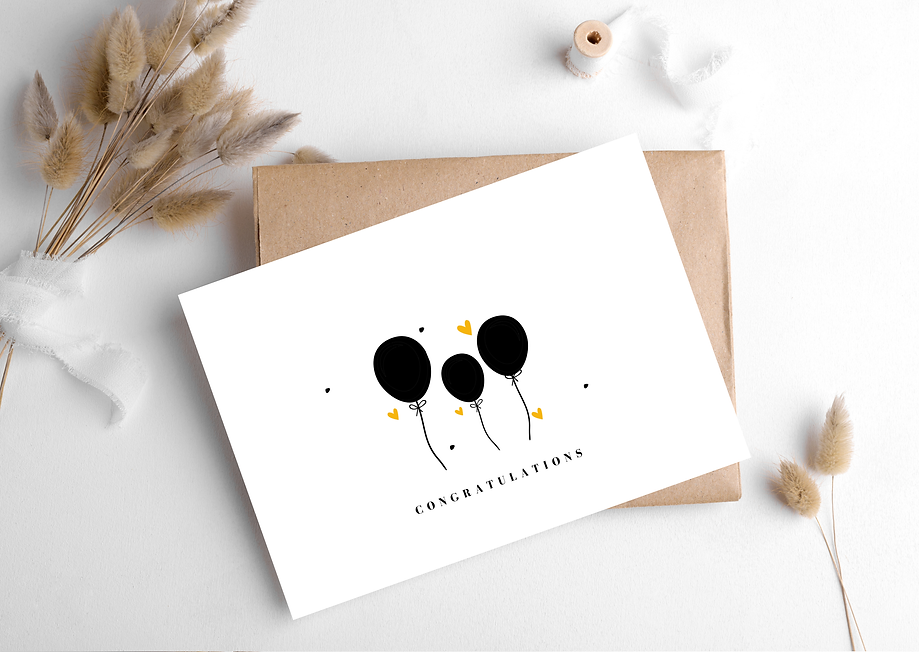 “CONGRATULATIONS" BALLOON CARD