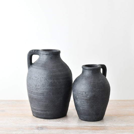 Amalfi Black Rustic Vase.