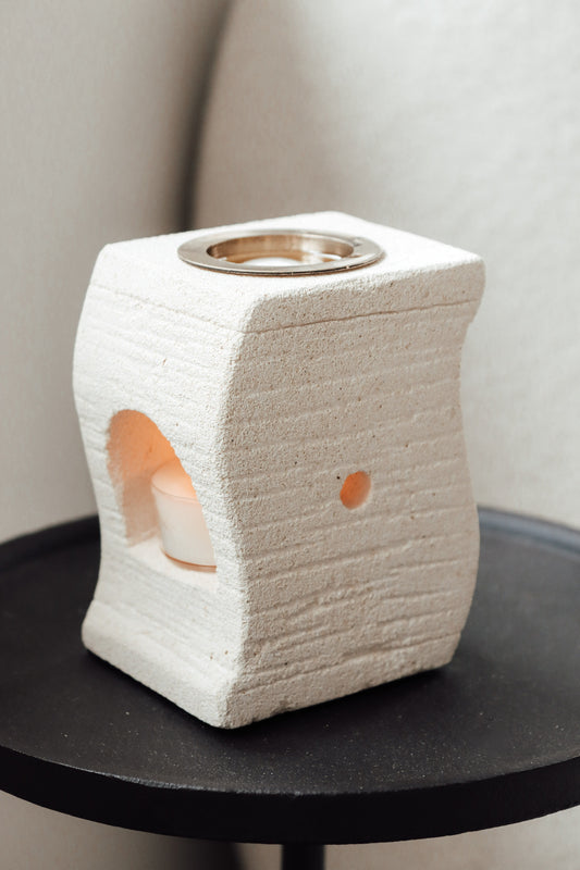 Sandstone Wave Wax Melt Burner - SALE