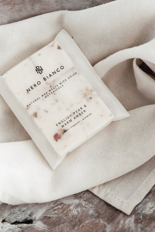 soy wax melts with dried botanicals