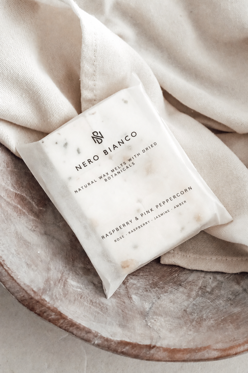 soy wax melts with dried botanicals