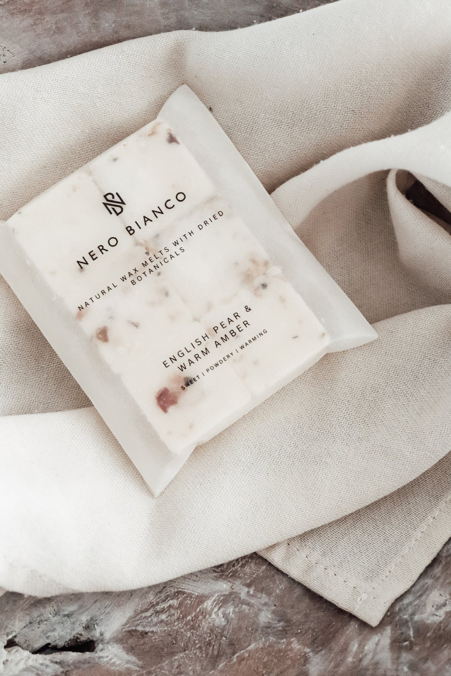 soy wax melts with dried botanicals