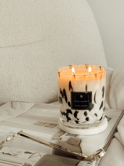 Dalmatian Print Candles: Medium Dual Wicked