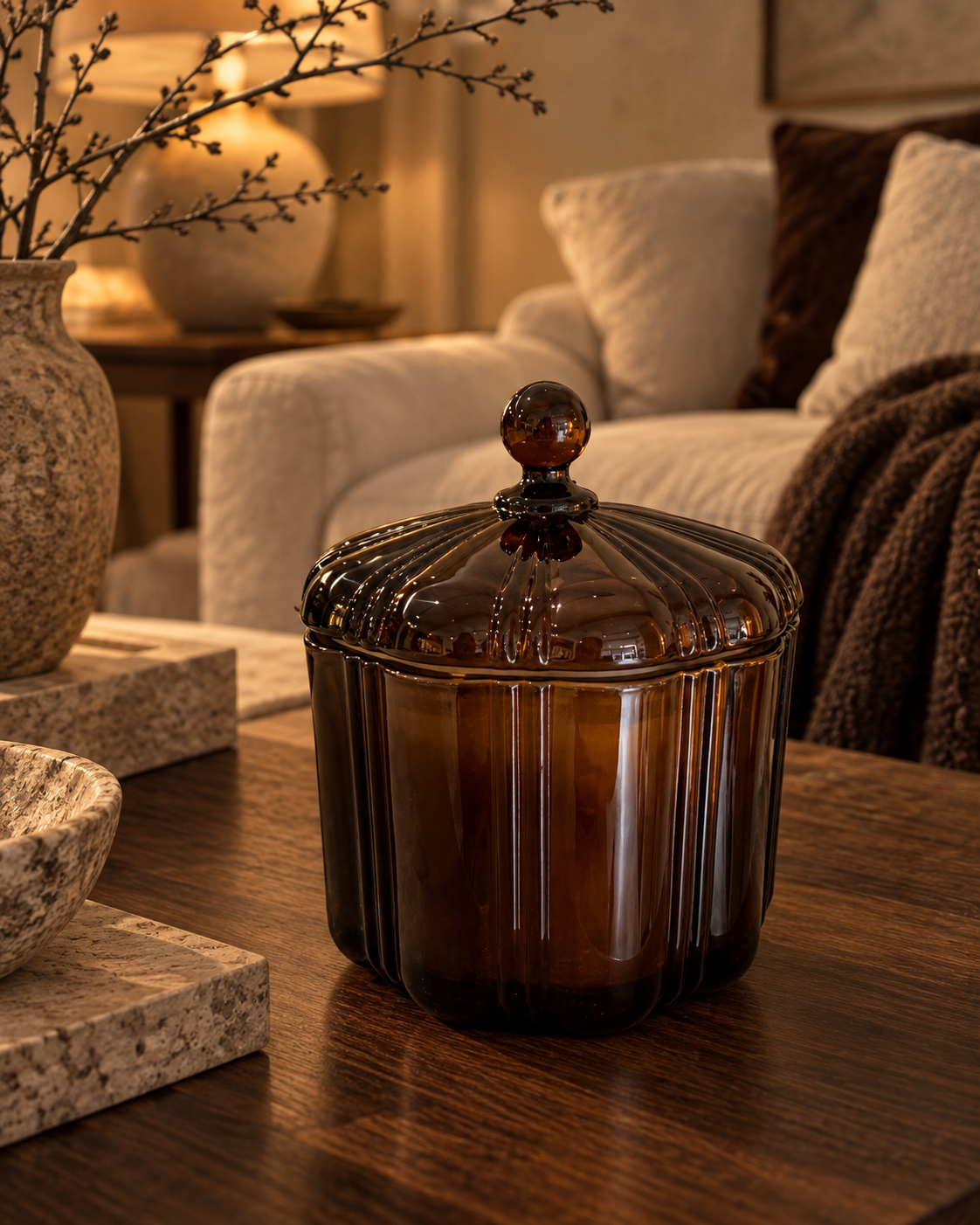 A Winter's Night Candle - Smoked Amber
