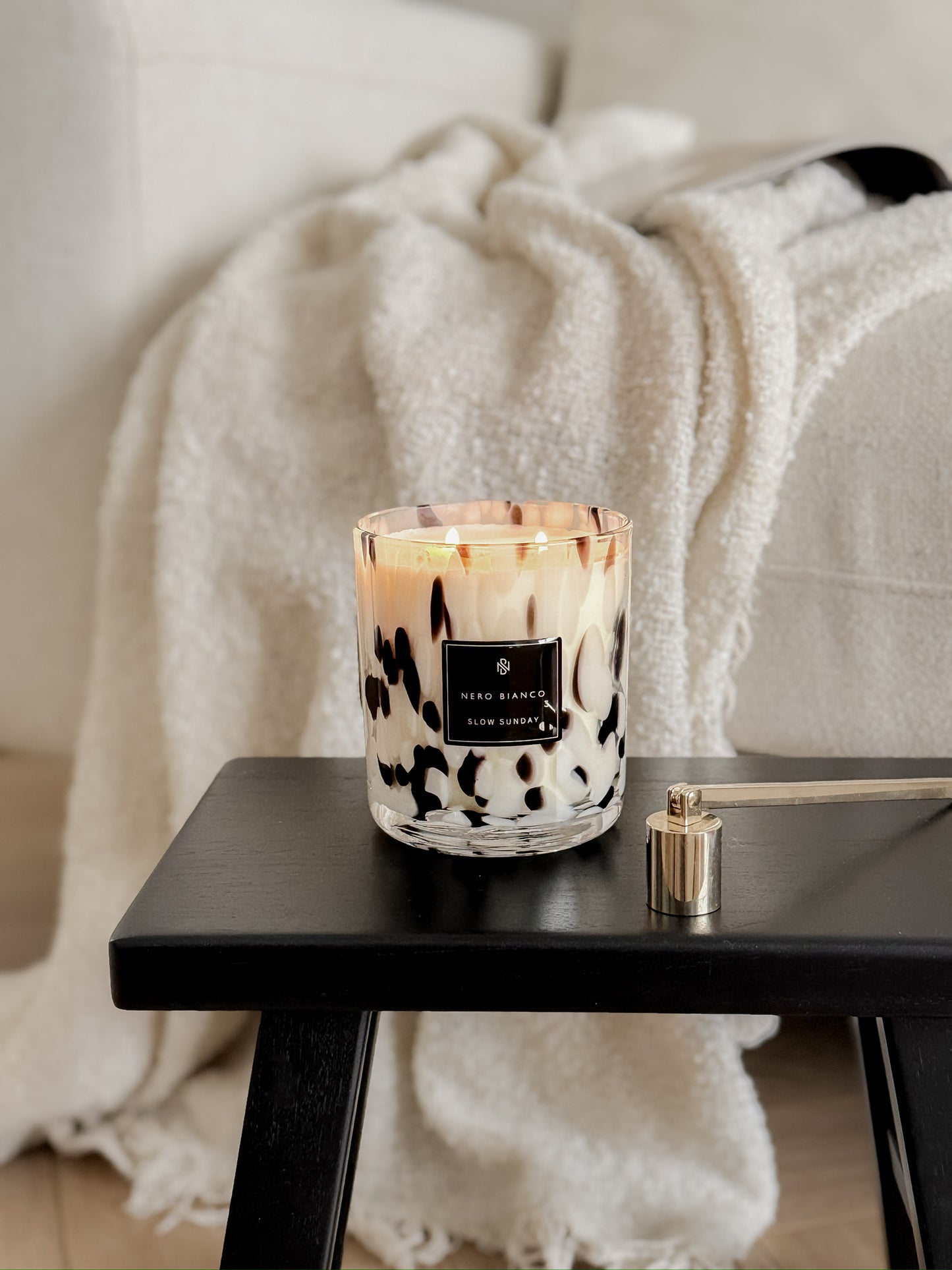 Dalmatian Print Candles: Medium Dual Wicked