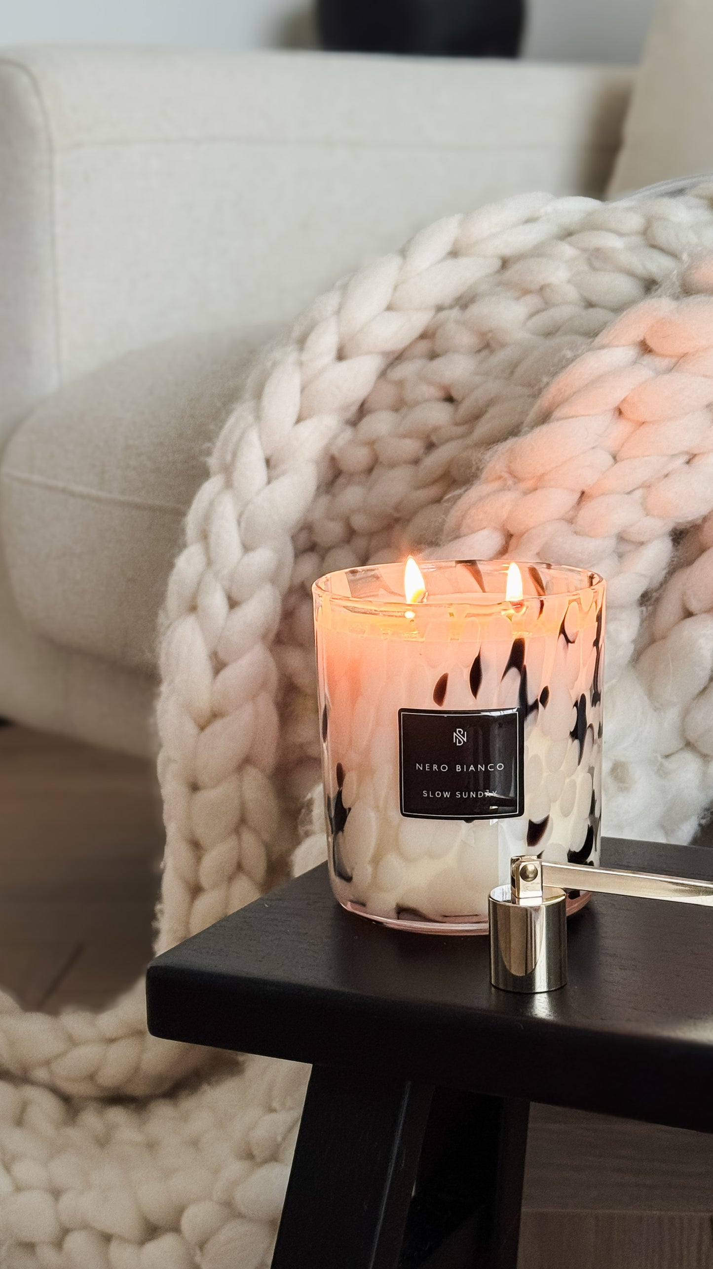 Dalmatian Print Candles: Medium Dual Wicked