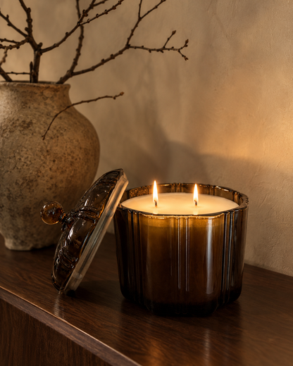 A Winter's Night Candle - Smoked Amber