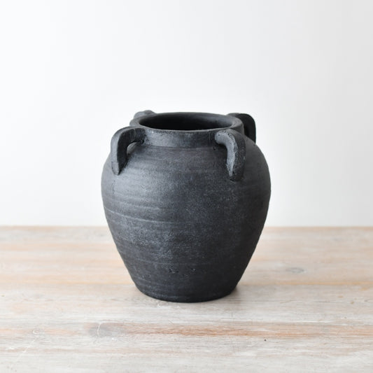 Pompeii Black Rustic Vase.