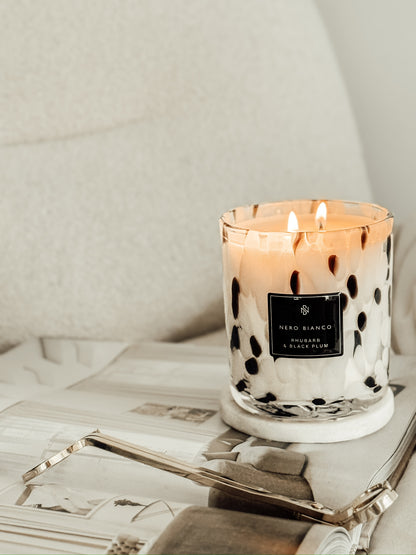 Dalmatian Print Candles: Medium Dual Wicked