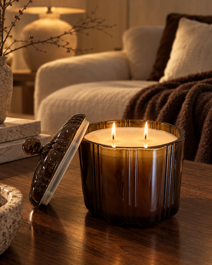 A Winter's Night Candle - Smoked Amber