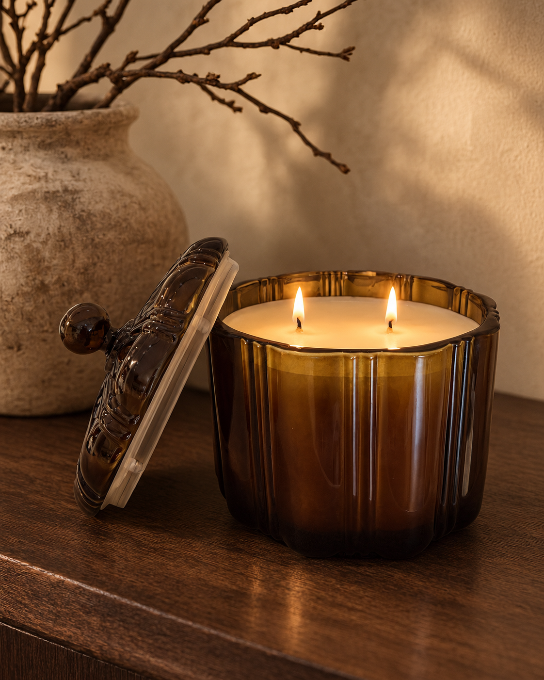 A Winter's Night Candle - Smoked Amber