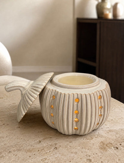 Ribbed Pumpkin Wax Melt Burner