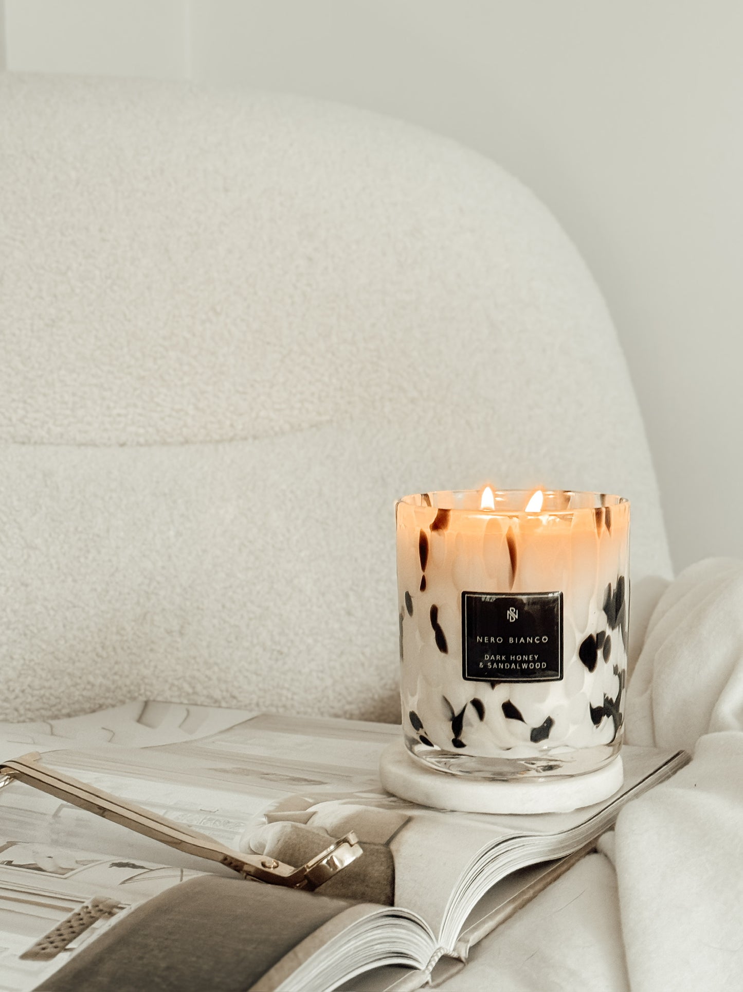 Dalmatian Print Candles: Medium Dual Wicked