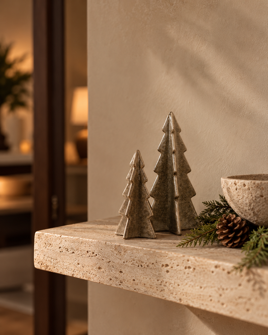 Antique Glazed Ceramic Christmas Trees