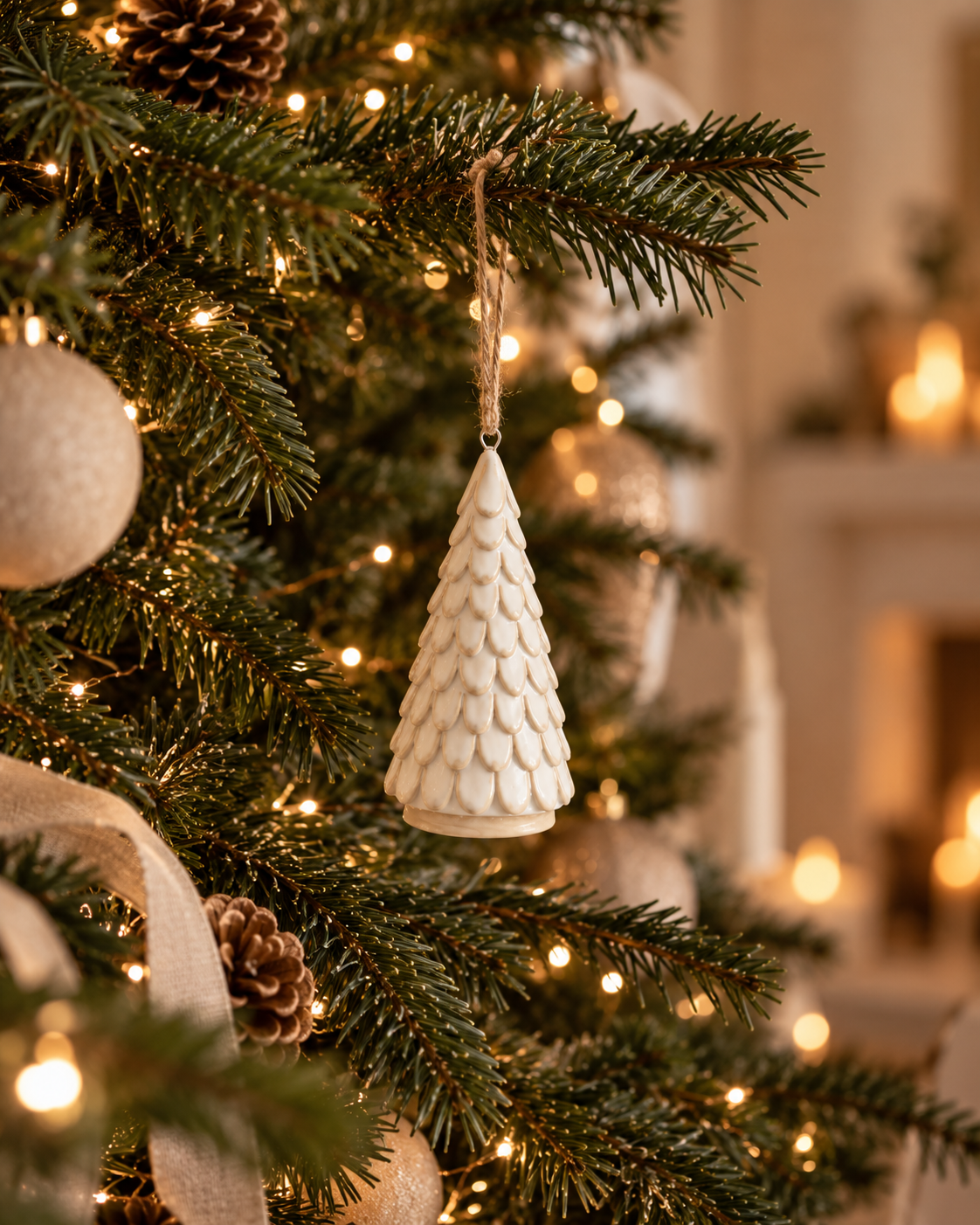 Hanging Scalloped Christmas Trees