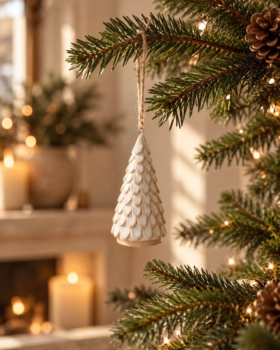 Hanging Scalloped Christmas Trees