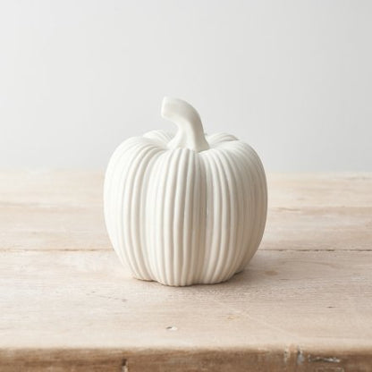 large white pumpkin decor