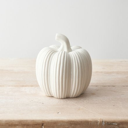 large white pumpkin decor