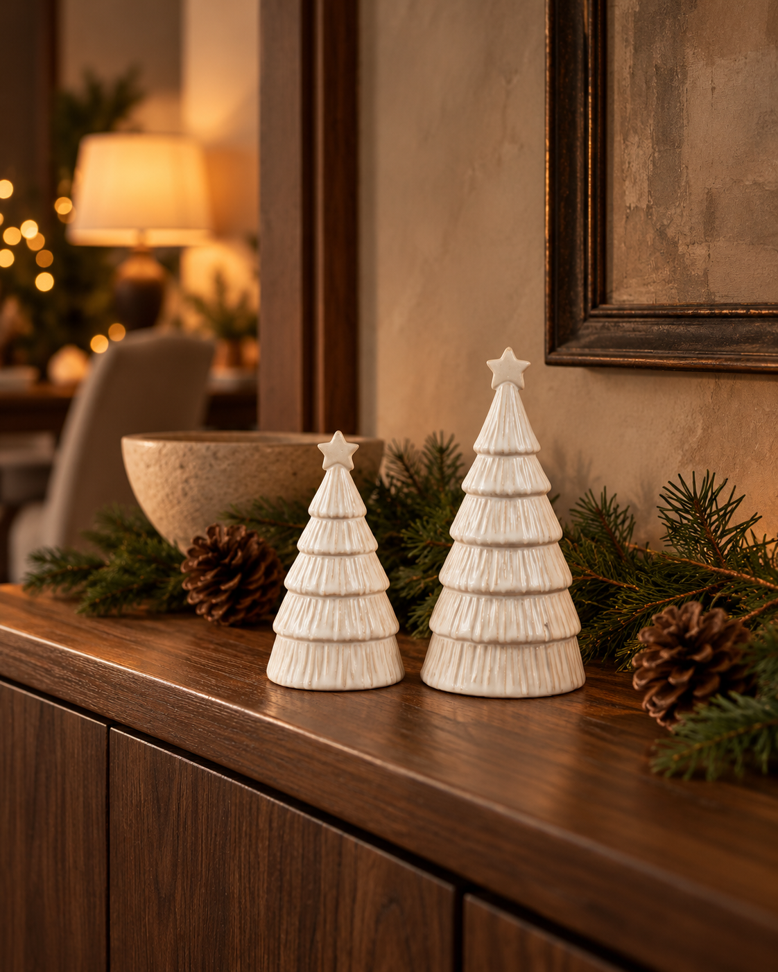 Rounded Christmas Tree with Star