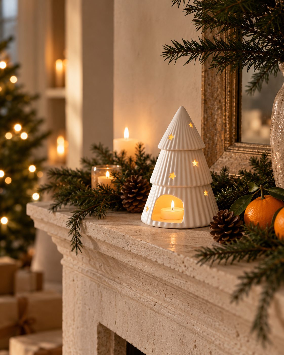 Ceramic Christmas Tree Wax Melt Burner