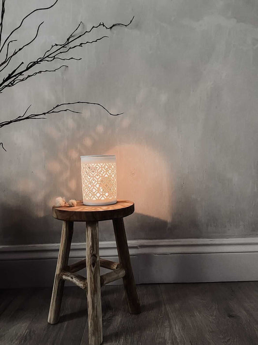 matte white ceramic wax melt burner